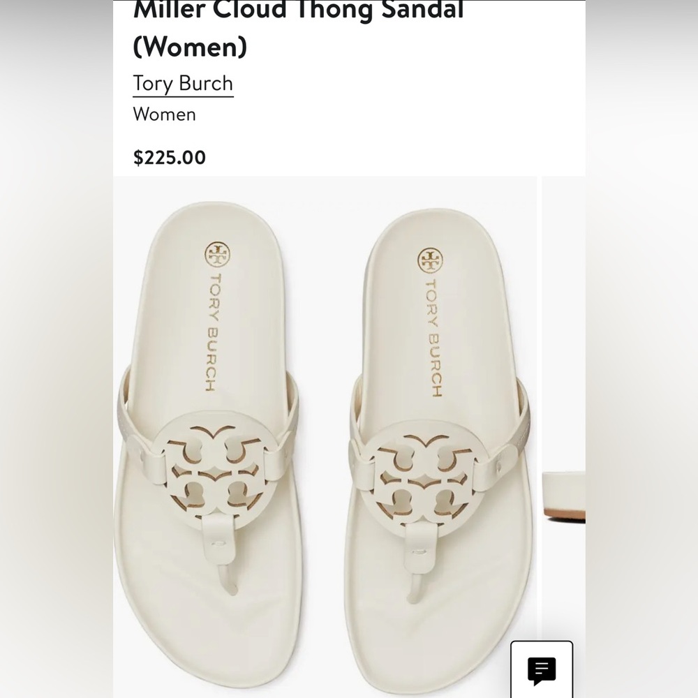 Tory Burch Cream Miller Cloud Sandals